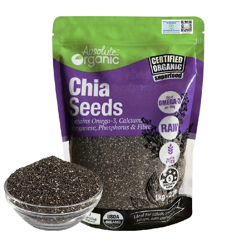 Túi Hạt Chia Tím Organic Úc túi 1 kg - Cung cấp thực phẩm Csfood