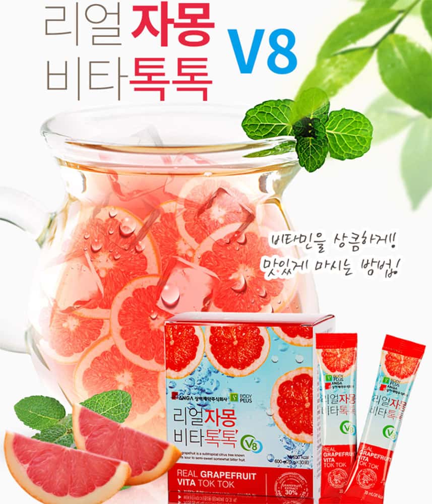 Nước ép bưởi giảm cân Sanga Real Grapefruit Vita Tok Tok 30 gói – Chuyên Nhập Khẩu - 100% hàng ngoại nhập