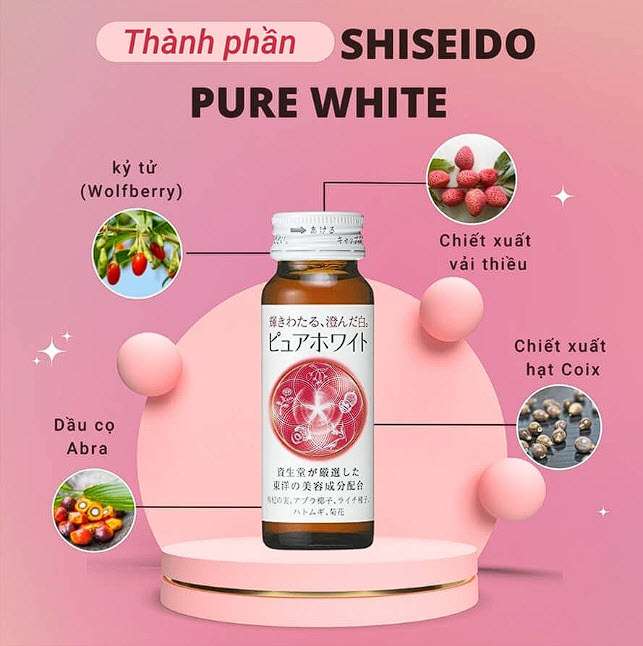 Nước Uống Trắng Da Pure White Shiseido Của Nhật [Chính Hãng]