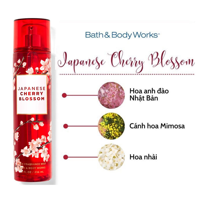 Xịt Thơm Bath & Body Works Japanese Cherry Blossom 236ml— dep7ngay