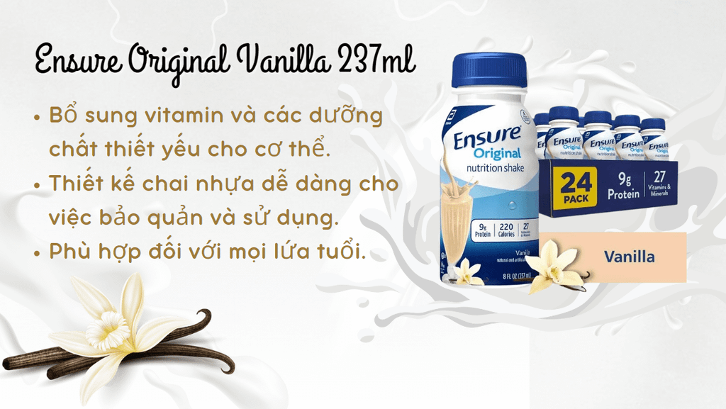 Sữa Ensure Nước Original Vanilla - 237ml