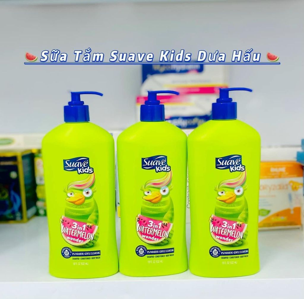 Sữa Tắm Suave Kids 3in1 Hương Dưa Hấu - 532ml