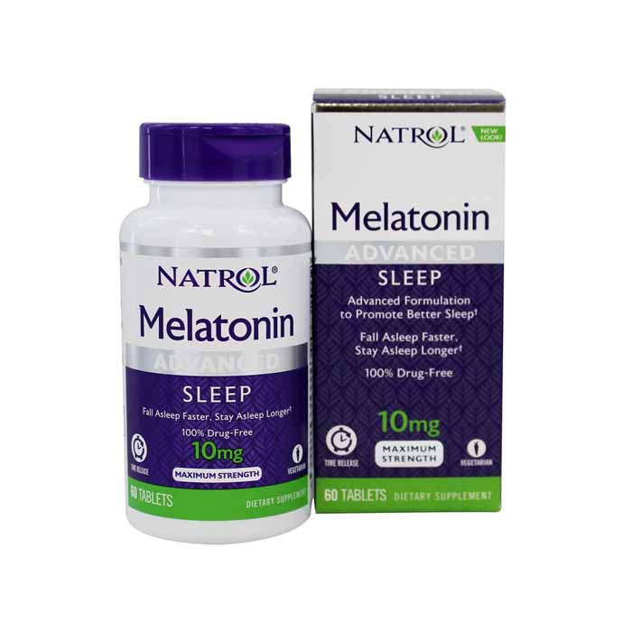 Viên uống giúp ngủ ngon Natrol Melatonin Advanced Sleep 10mg 60 viên - Kute Shop