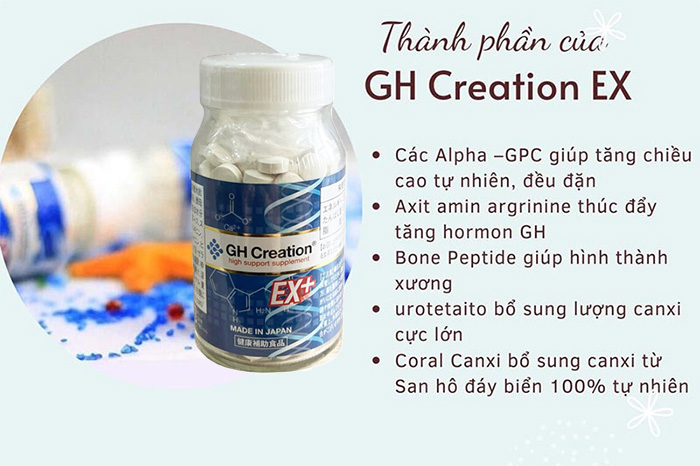 Viên uống Tăng Chiều Cao GH Creation EX Nhật Bản 270 viên