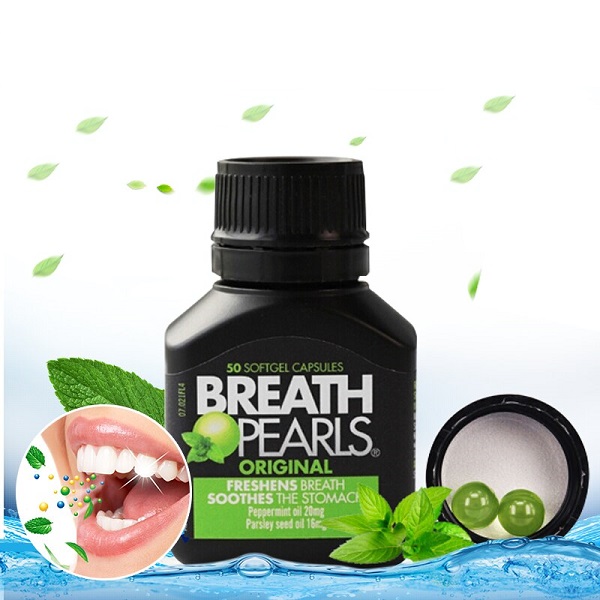 Ngậm thơm miệng Breath Pearls của Úc lọ 50 viên - Mẹ và Bé Plaza