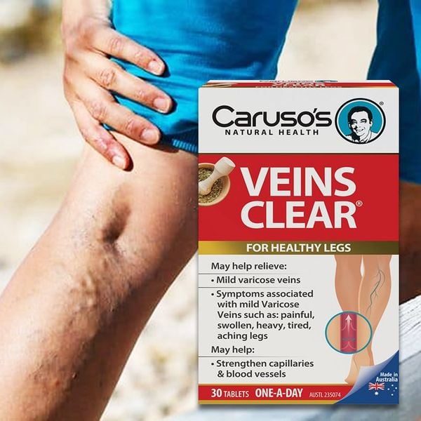 Hỗ trợ trị giãn tĩnh mạch Caruso's Veins Clear Của Úc 60 viên – Hàng Úc Thom Dang